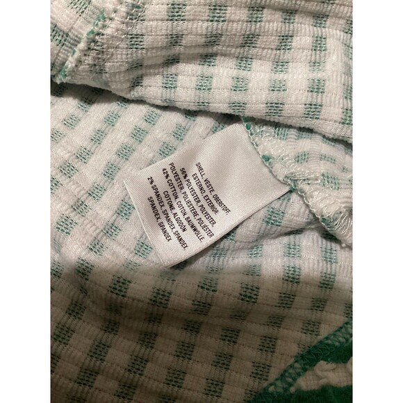 Maeve by Anthropologie Tank Top Womens Small Green White Striped Textured Knit - Picture 5 of 6